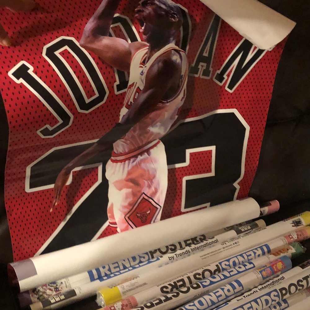 Red Michael Jordan Basketball Wall Poster - Unbranded